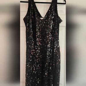 Olivia Matthews Elegant Black Sequin Gown